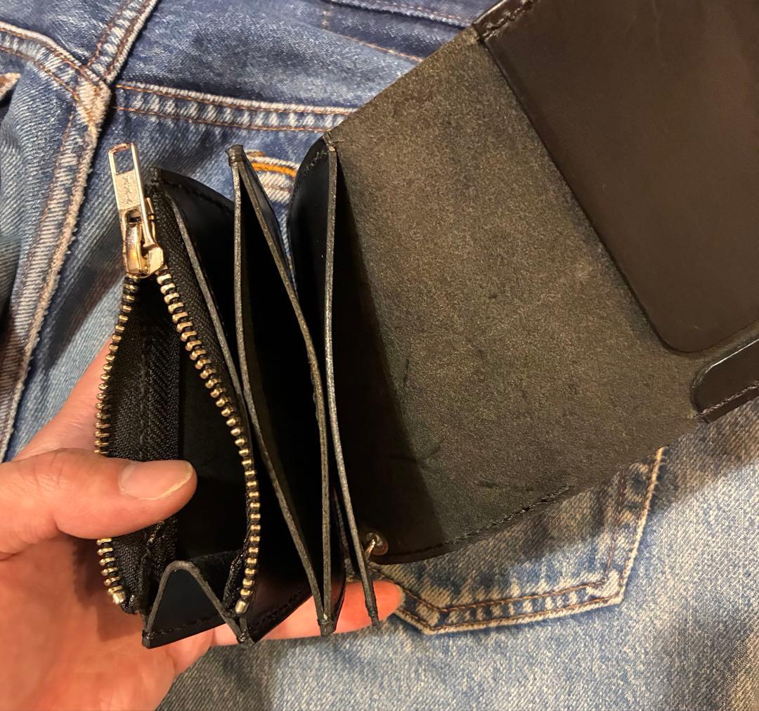 ショートトラッカーウォレット　合金クロスボールコンチョカスタム　ブルガロ　※即納