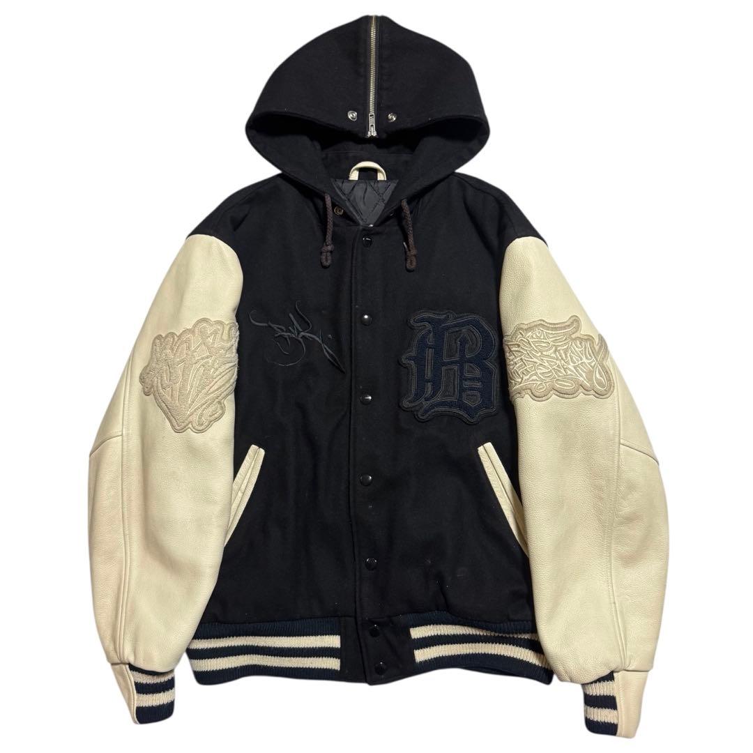 稀少 BAL 初期 150着限定 セミデコ 袖革 フード スタジャン Lサイズ