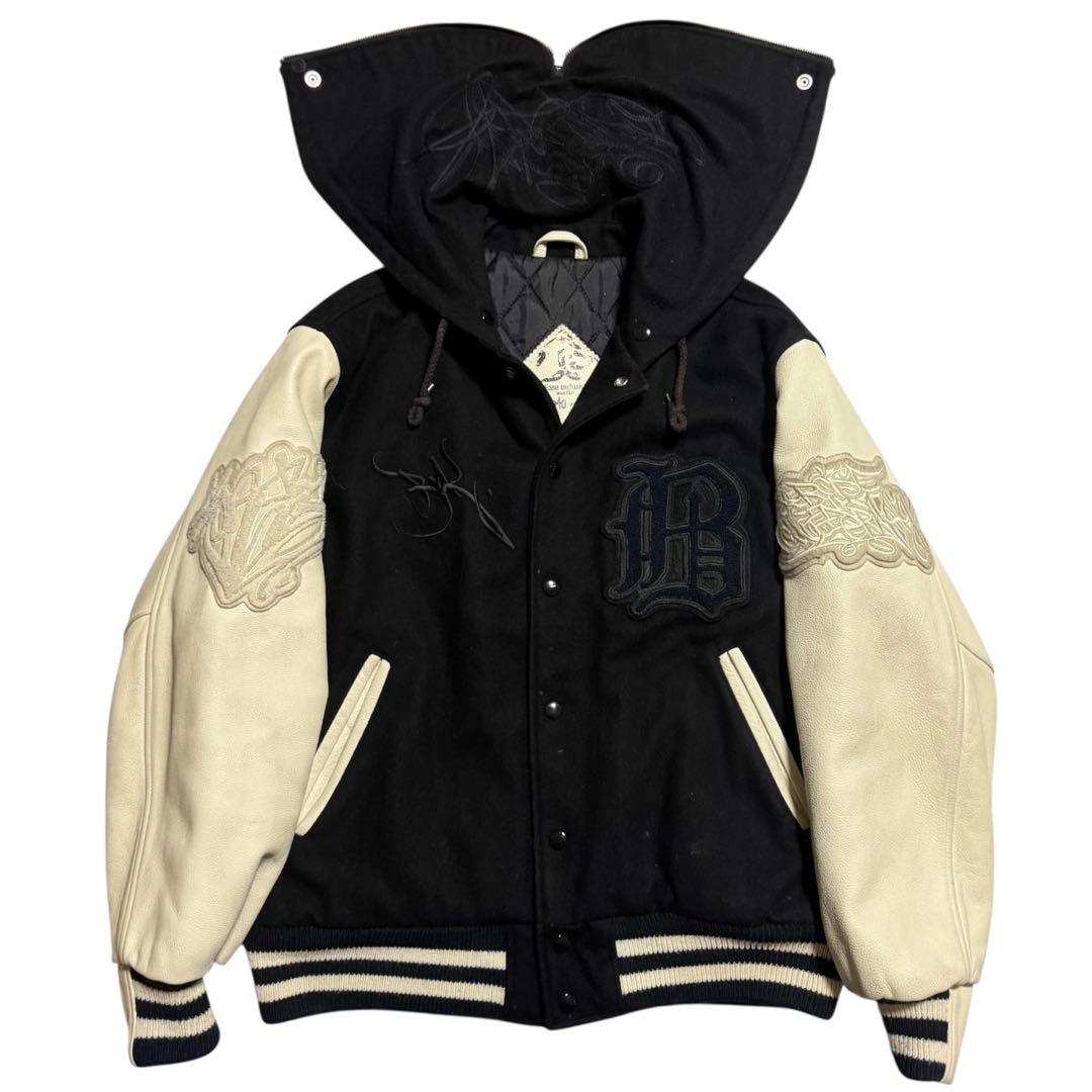 稀少 BAL 初期 150着限定 セミデコ 袖革 フード スタジャン Lサイズ