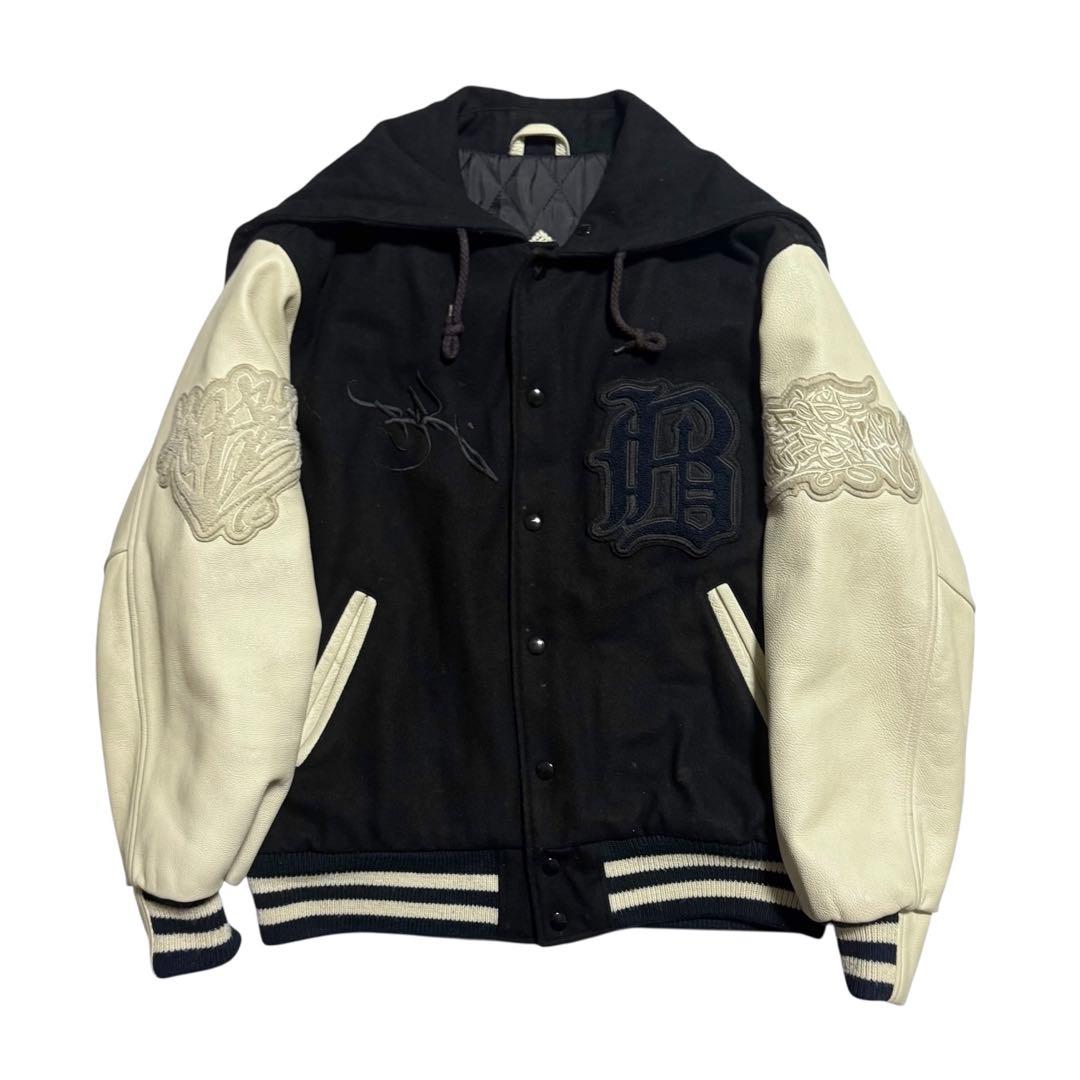 稀少 BAL 初期 150着限定 セミデコ 袖革 フード スタジャン Lサイズ