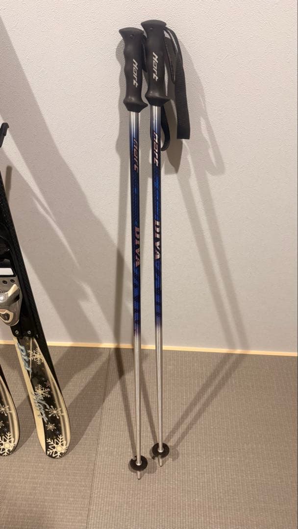 ショートスキー ファンスキー 板＋ビンディング＋ストックセット