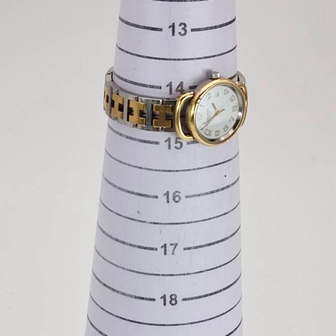 エルメス　プルマン　コンビ　ゴールド　ホワイト文字盤　Hバンド　3針タイプ