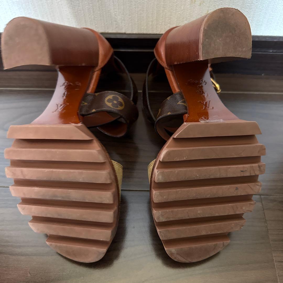 美品　Louis Vuitton 高ヒール　スタートレイルライン　サンダル　37
