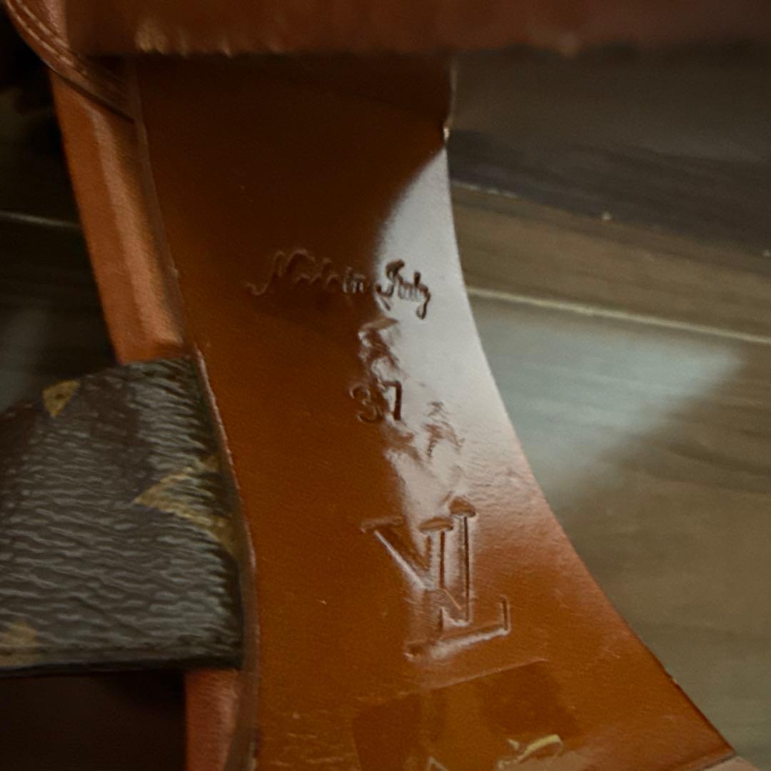 美品　Louis Vuitton 高ヒール　スタートレイルライン　サンダル　37