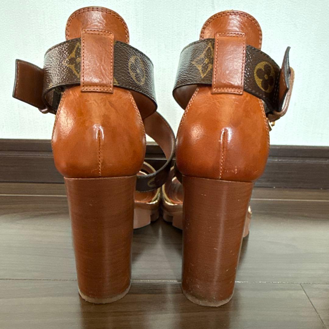 美品　Louis Vuitton 高ヒール　スタートレイルライン　サンダル　37