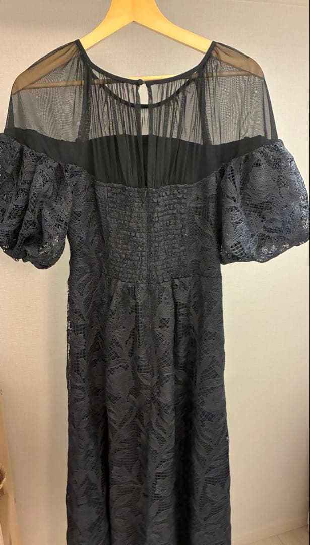 スーツ・フォーマル・ドレス lerure Cotton race souffle sleeve dress