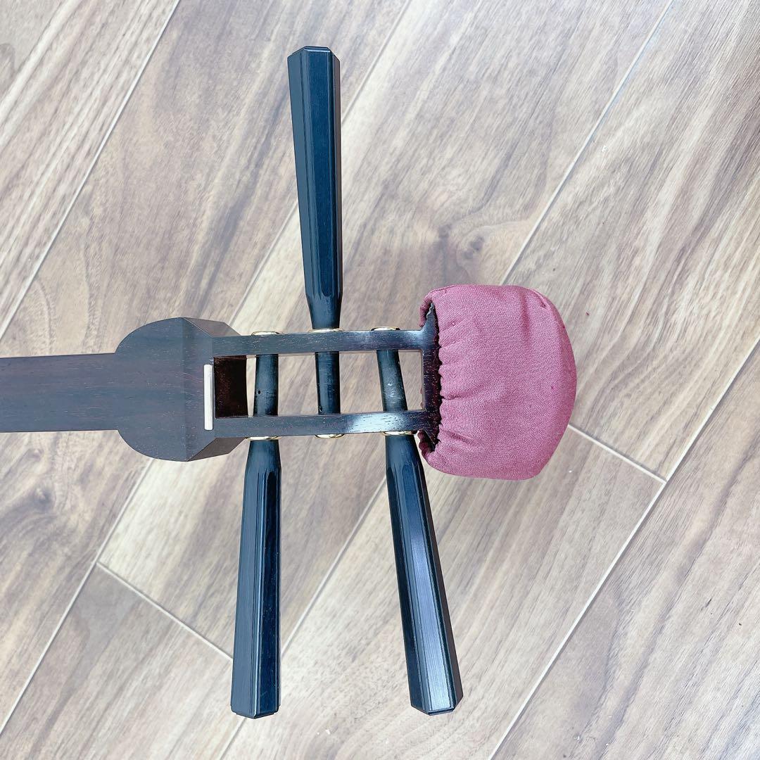 高級三味線 細棹 金細 紅木 子持ち綾杉胴 二本溝 和楽器