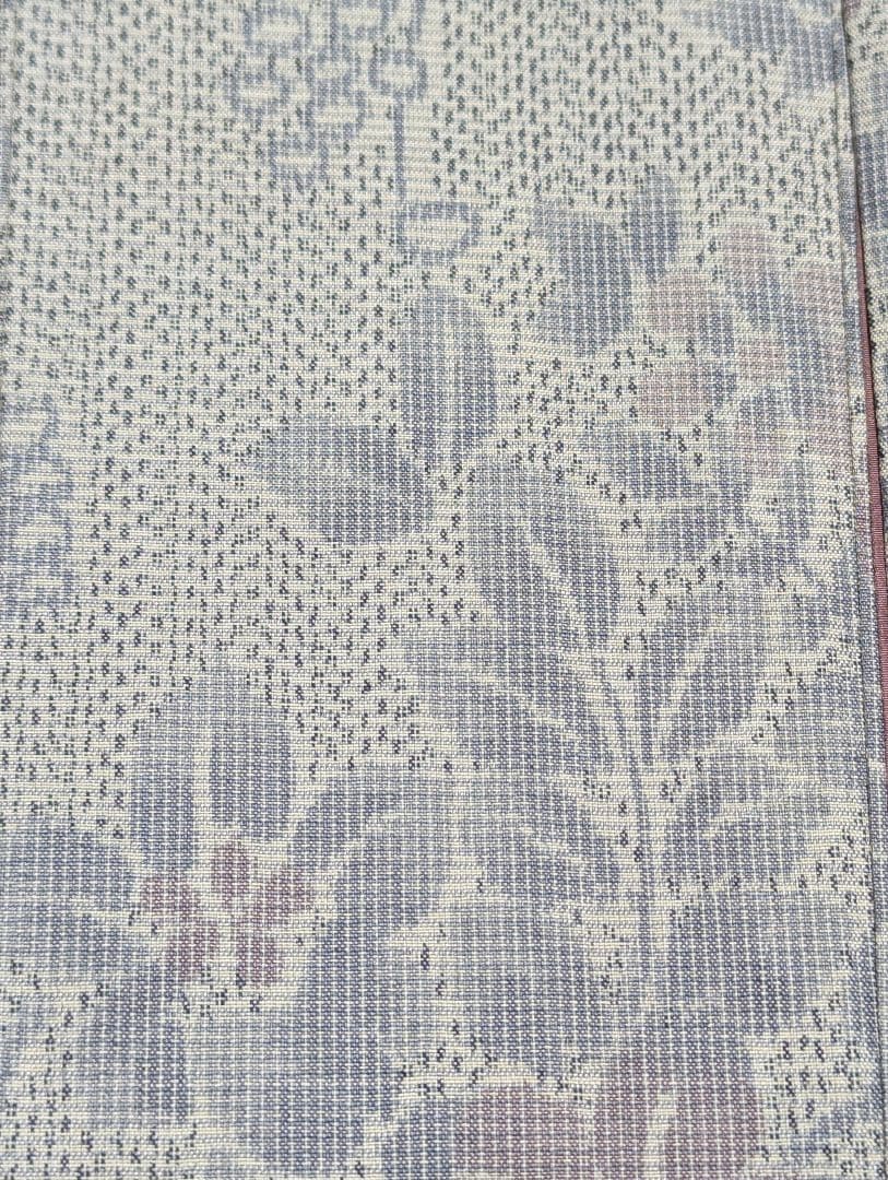 大島紬 白大島紬 花柄 身丈164cm しつけ糸付き 正絹