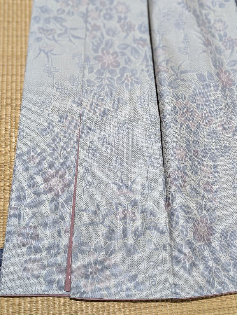 大島紬 白大島紬 花柄 身丈164cm しつけ糸付き 正絹