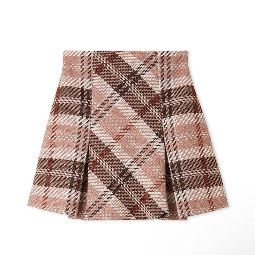 【タグ付き新品】SNIDEL ロービングチェックミニスカート 0サイズ PNK