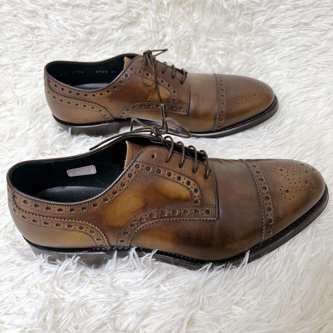 ✨未使用級✨　REGAL リーガル セミブローグ レザーシューズ 茶 27cm