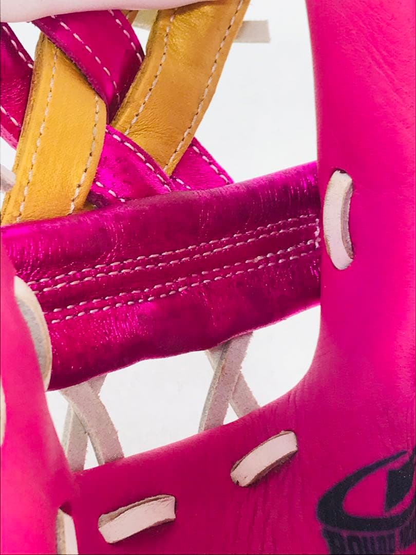 【激レア】アディダス 軟式グローブ　右投げ　メタリックピンク　ゴールド