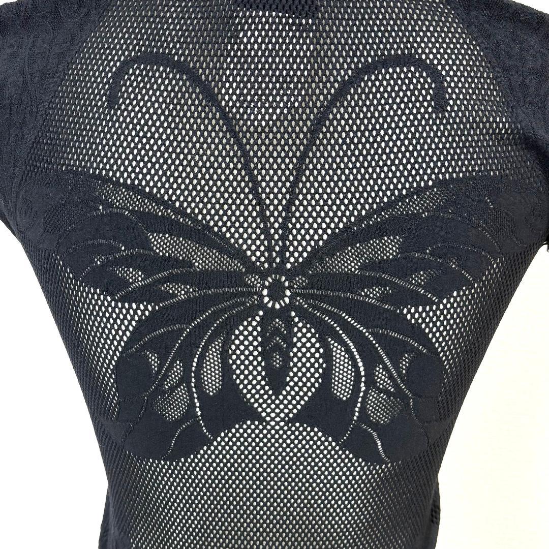 Just Cavalli ノースリーブトップス メッシュ 1 ブラック 蝶々