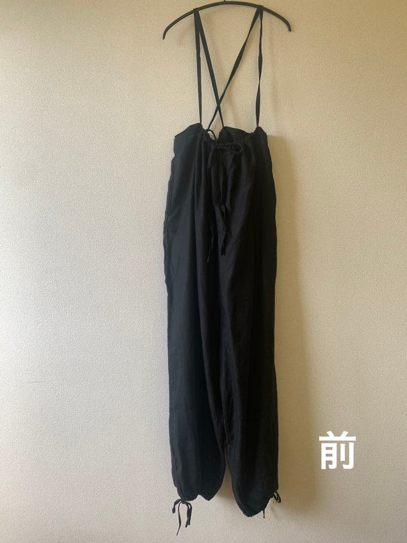 ネストローブ　〝 It's ME 〟リネンバルーンサロペットブラック