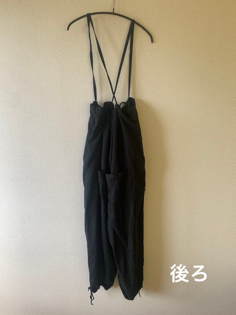 ネストローブ　〝 It's ME 〟リネンバルーンサロペットブラック