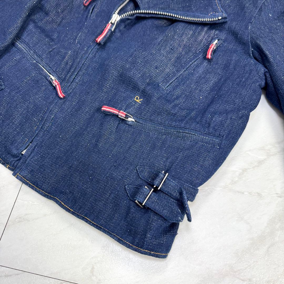 美品 45R インドカディデニムの908ライダースジャケット 中綿 サイズ2