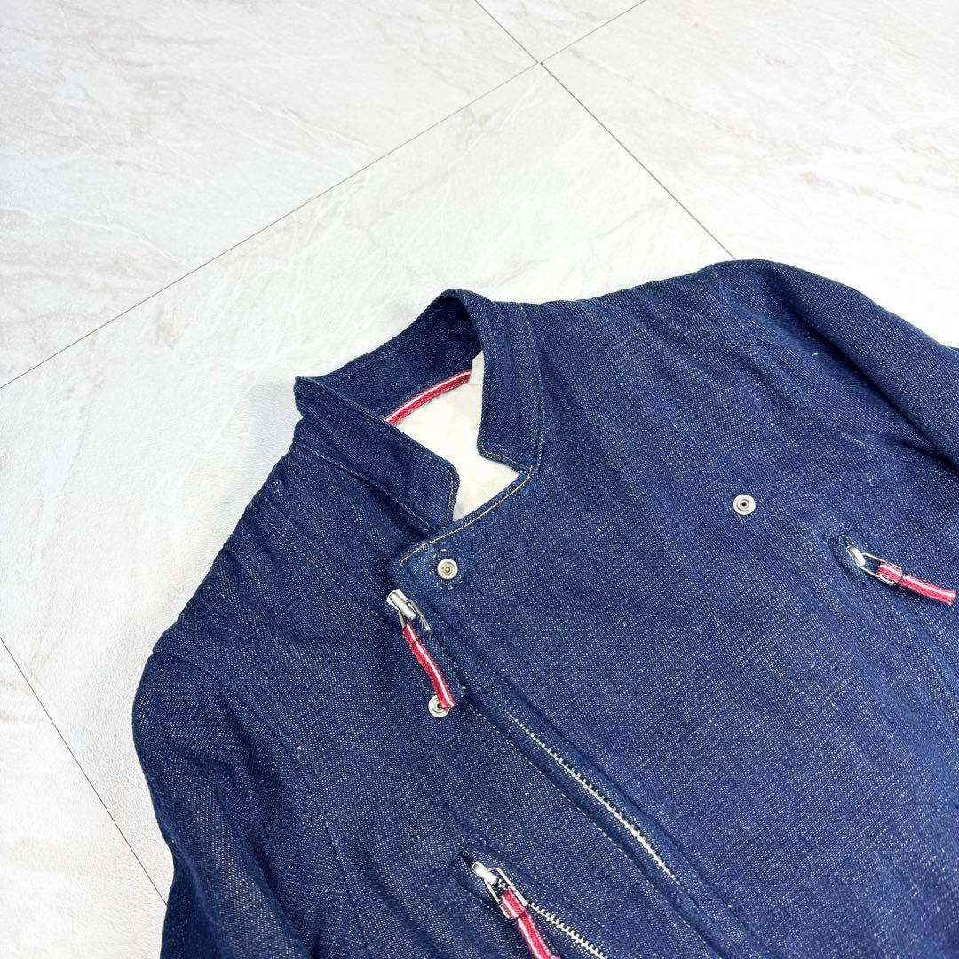 美品 45R インドカディデニムの908ライダースジャケット 中綿 サイズ2