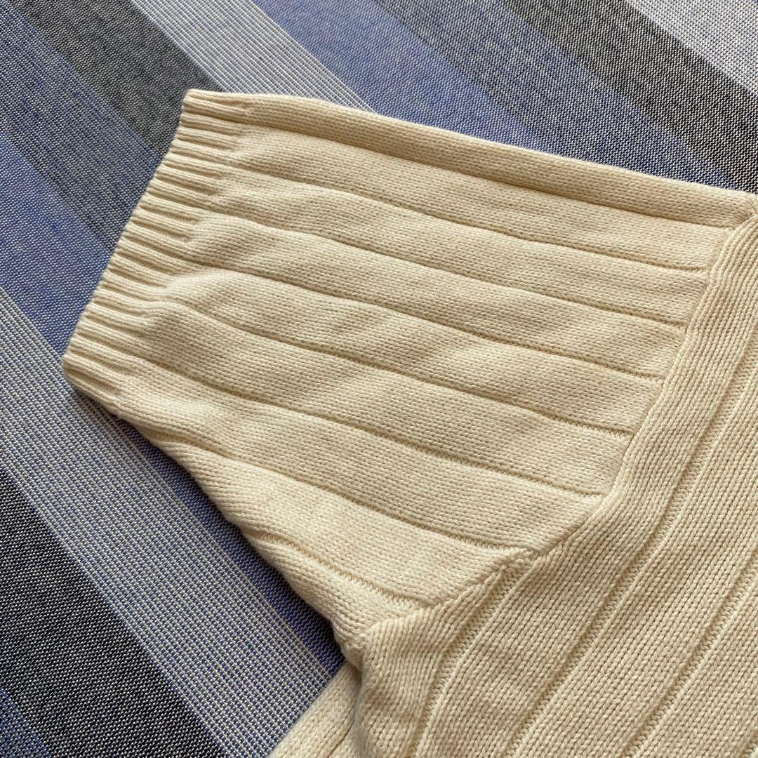 【極稀少】Ralph Lauren ポニー刺繍 半袖ニットポロシャツ キナリ M