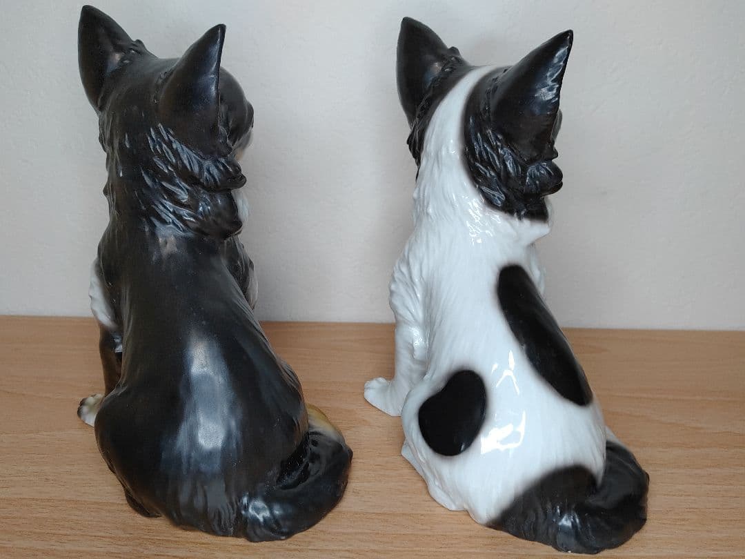 2匹の仲良しチワワ dearDg チワワ 陶器製 チワワ置物