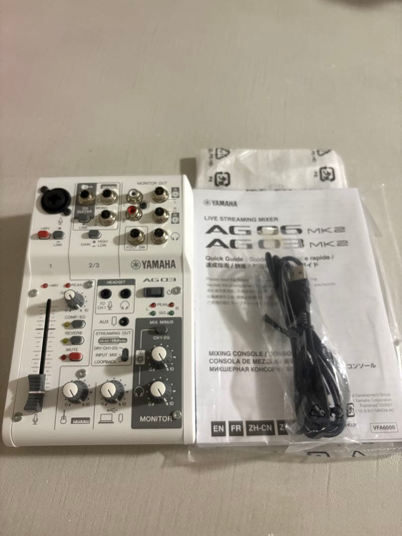 【開封のみ】YAMAHA AG03 mk2 オーディオミキサー