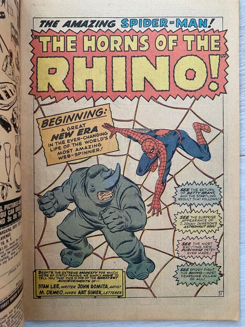 アメコミ Amazing spider man 41 初登場　スパイダーマン