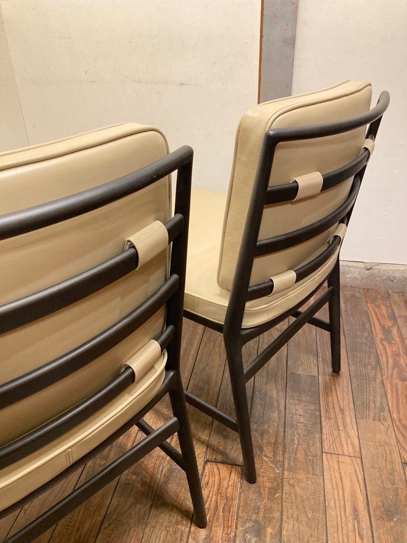 TIME&STYLE タイム＆スタイル SENSUAL ラダーバック 本革 2脚