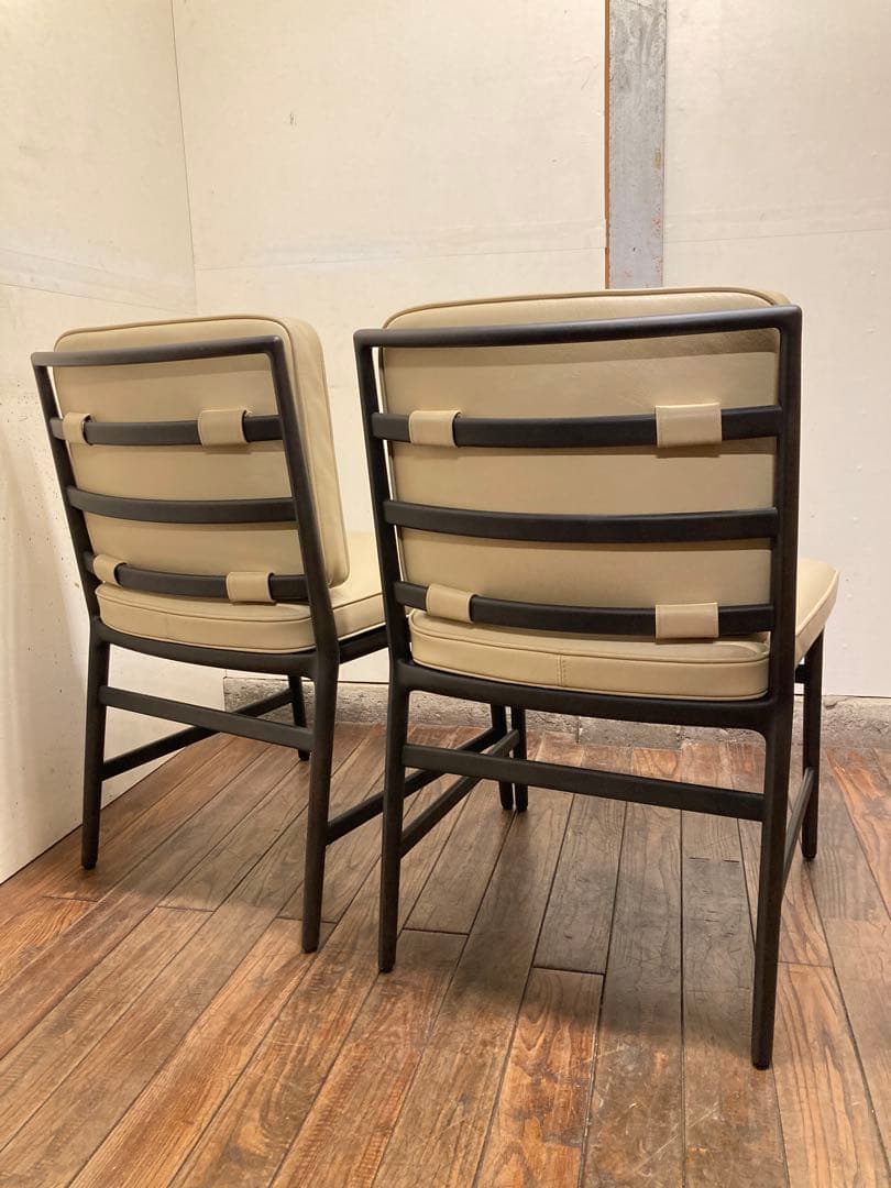 TIME&STYLE タイム＆スタイル SENSUAL ラダーバック 本革 2脚