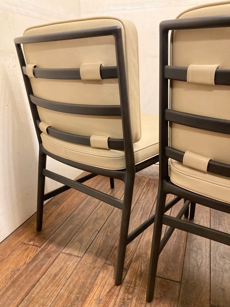 TIME&STYLE タイム＆スタイル SENSUAL ラダーバック 本革 2脚