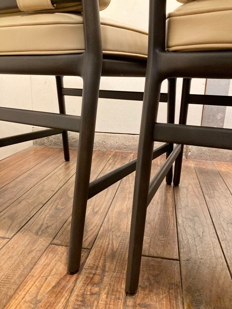 TIME&STYLE タイム＆スタイル SENSUAL ラダーバック 本革 2脚