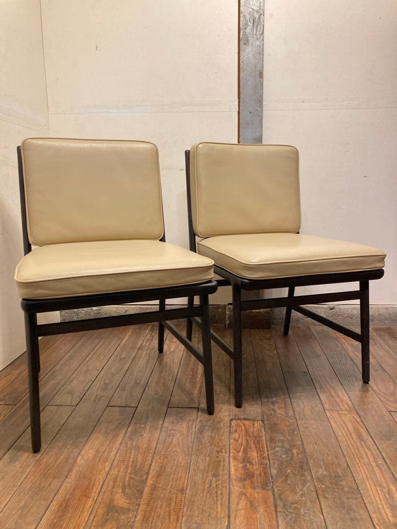 TIME&STYLE タイム＆スタイル SENSUAL ラダーバック 本革 2脚