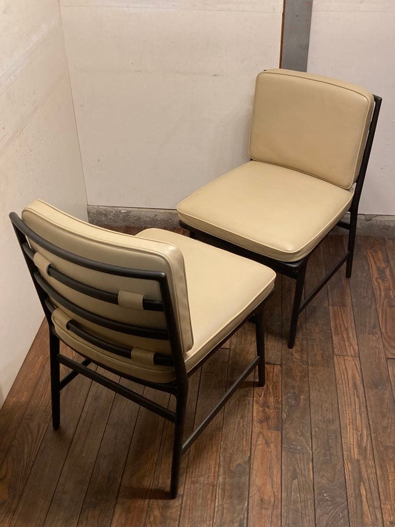 TIME&STYLE タイム＆スタイル SENSUAL ラダーバック 本革 2脚