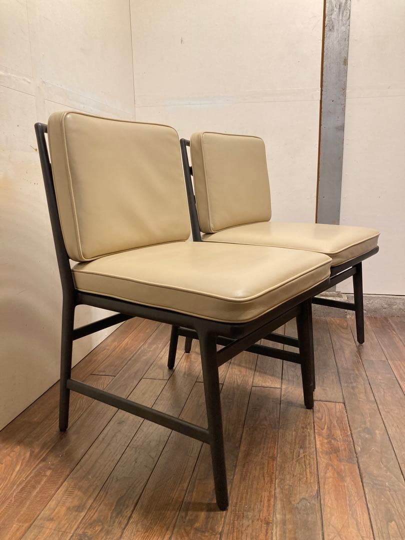 TIME&STYLE タイム＆スタイル SENSUAL ラダーバック 本革 2脚