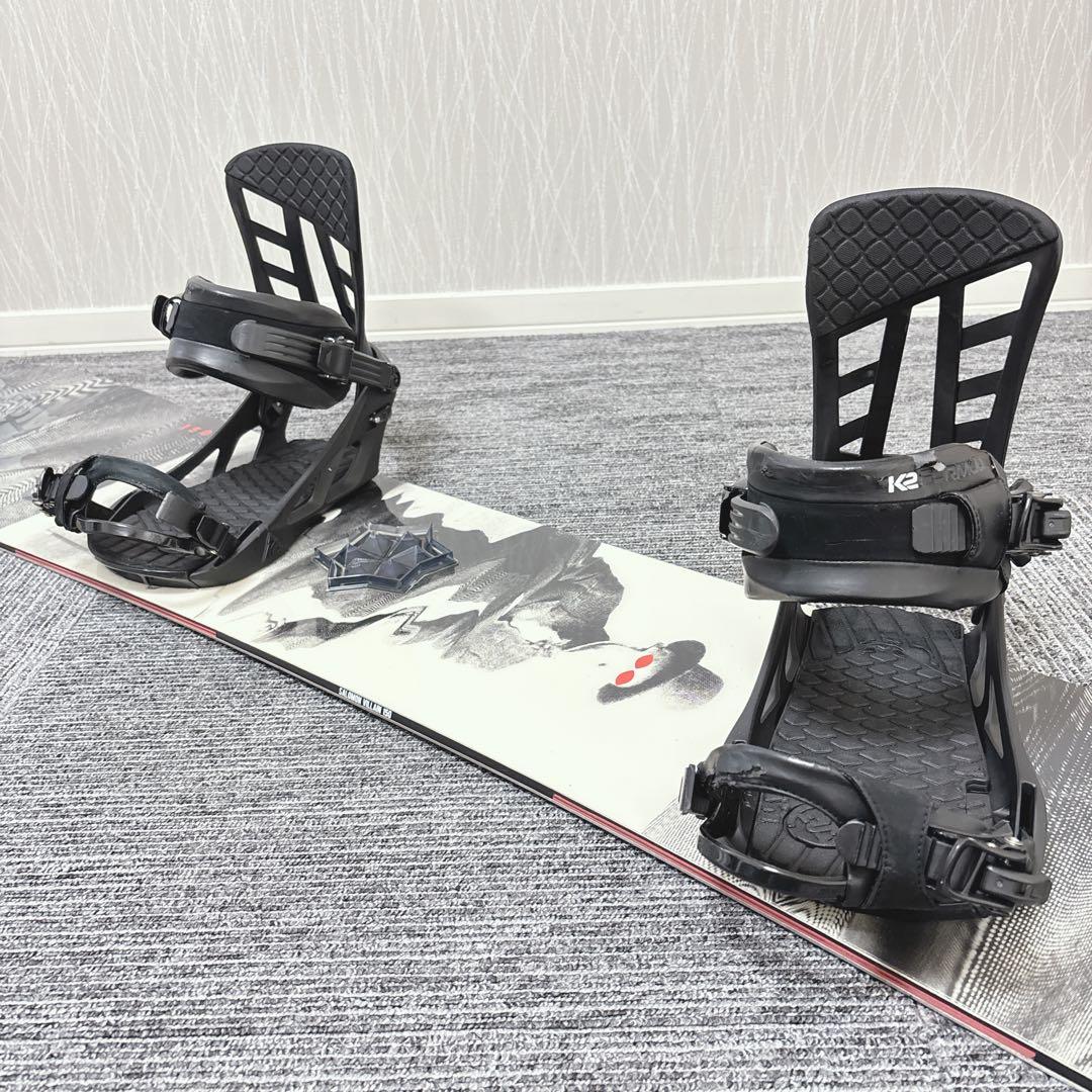 46超豪華❗️サロモン×K2 メンズスノーボードセット★スノボ150cm+ビン付
