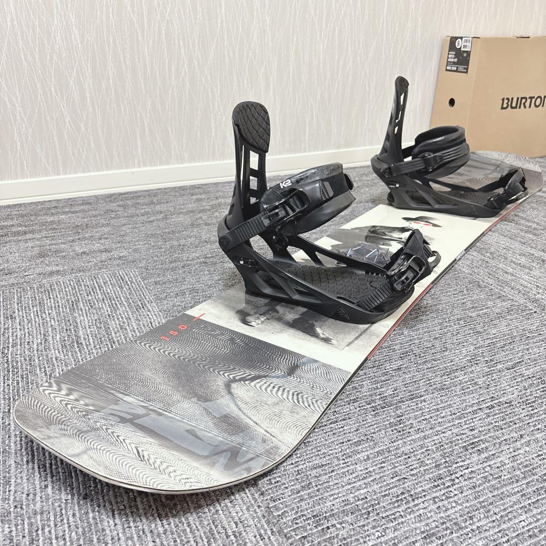 46超豪華❗️サロモン×K2 メンズスノーボードセット★スノボ150cm+ビン付
