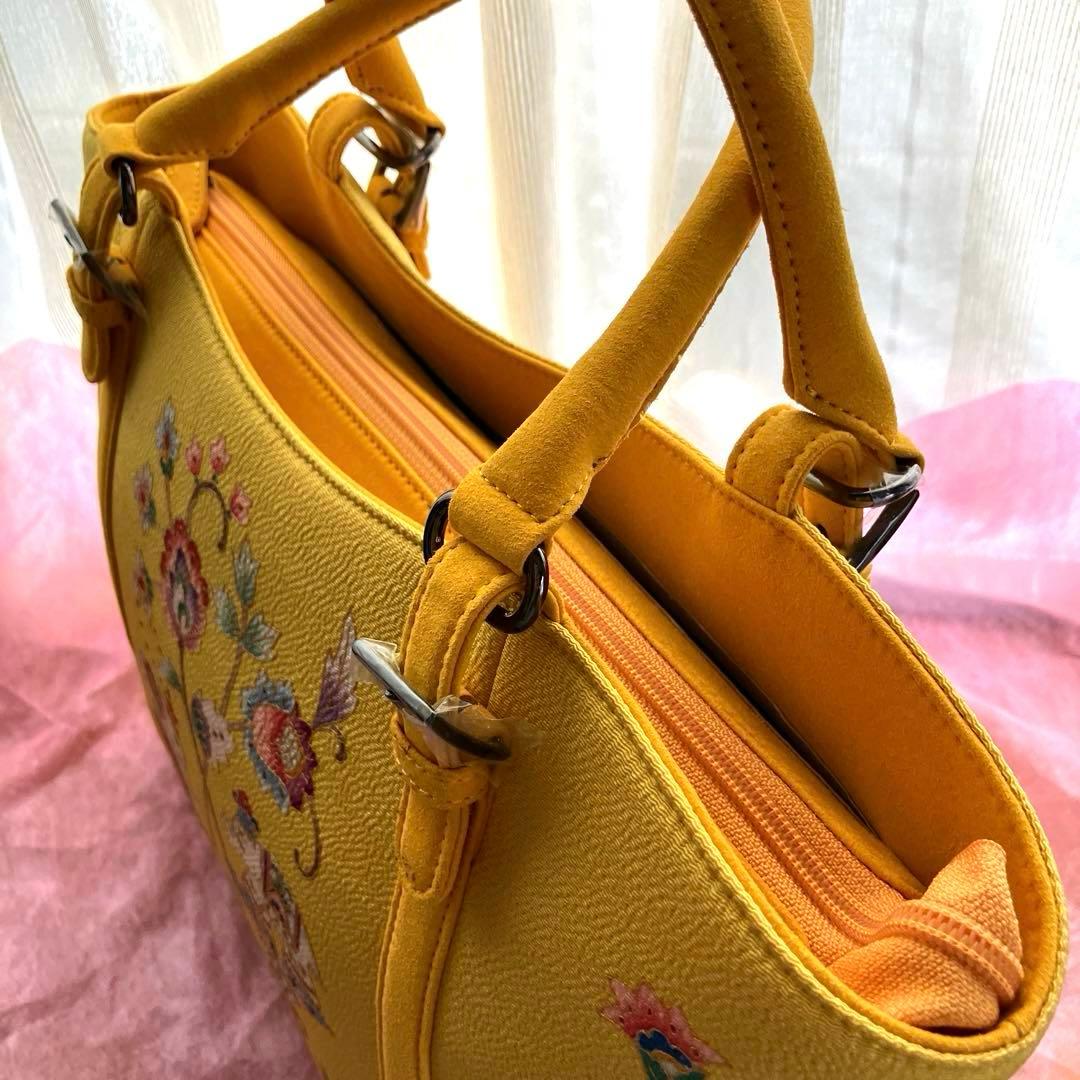岡重　和装用　トートバッグ　黄金色