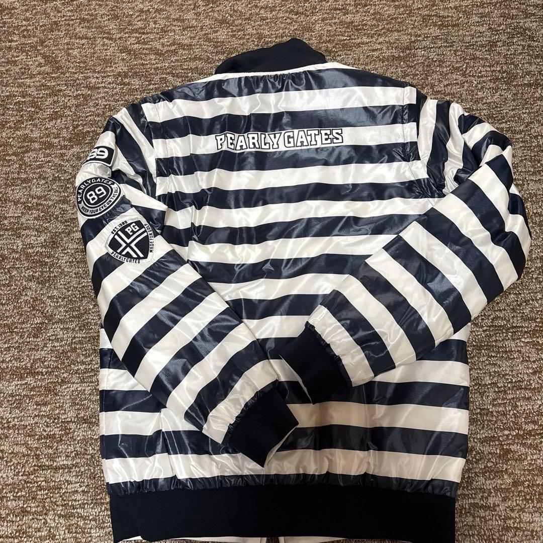 パーリーゲイツ　ストライプジャケットとホワイトのリバーシブル　サイズ4