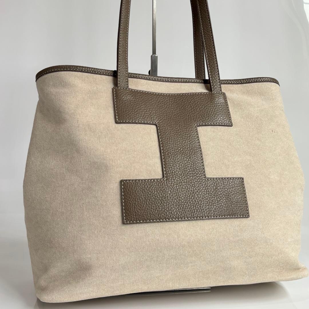 美品 イアクッチ ソルベット ML トートバッグ ベージュ ブラウン 大容量