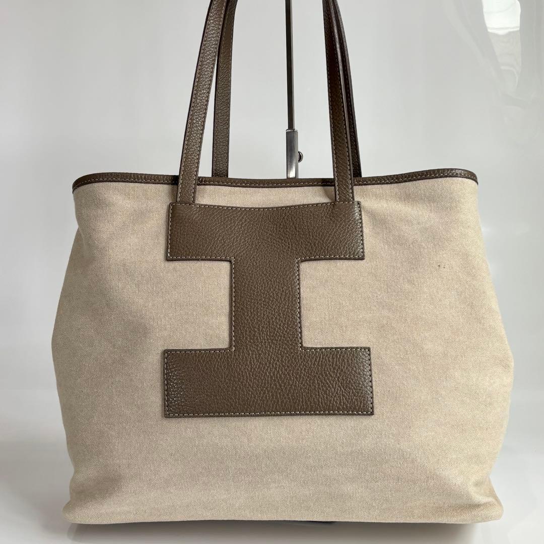 美品 イアクッチ ソルベット ML トートバッグ ベージュ ブラウン 大容量