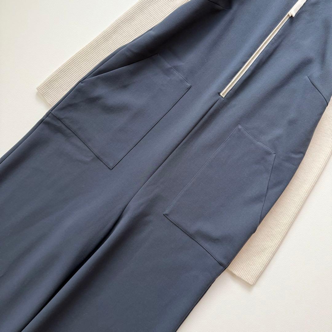 希少✨2022年✨エンフォルド　オールインワン　リブニット　ハイネック　異素材