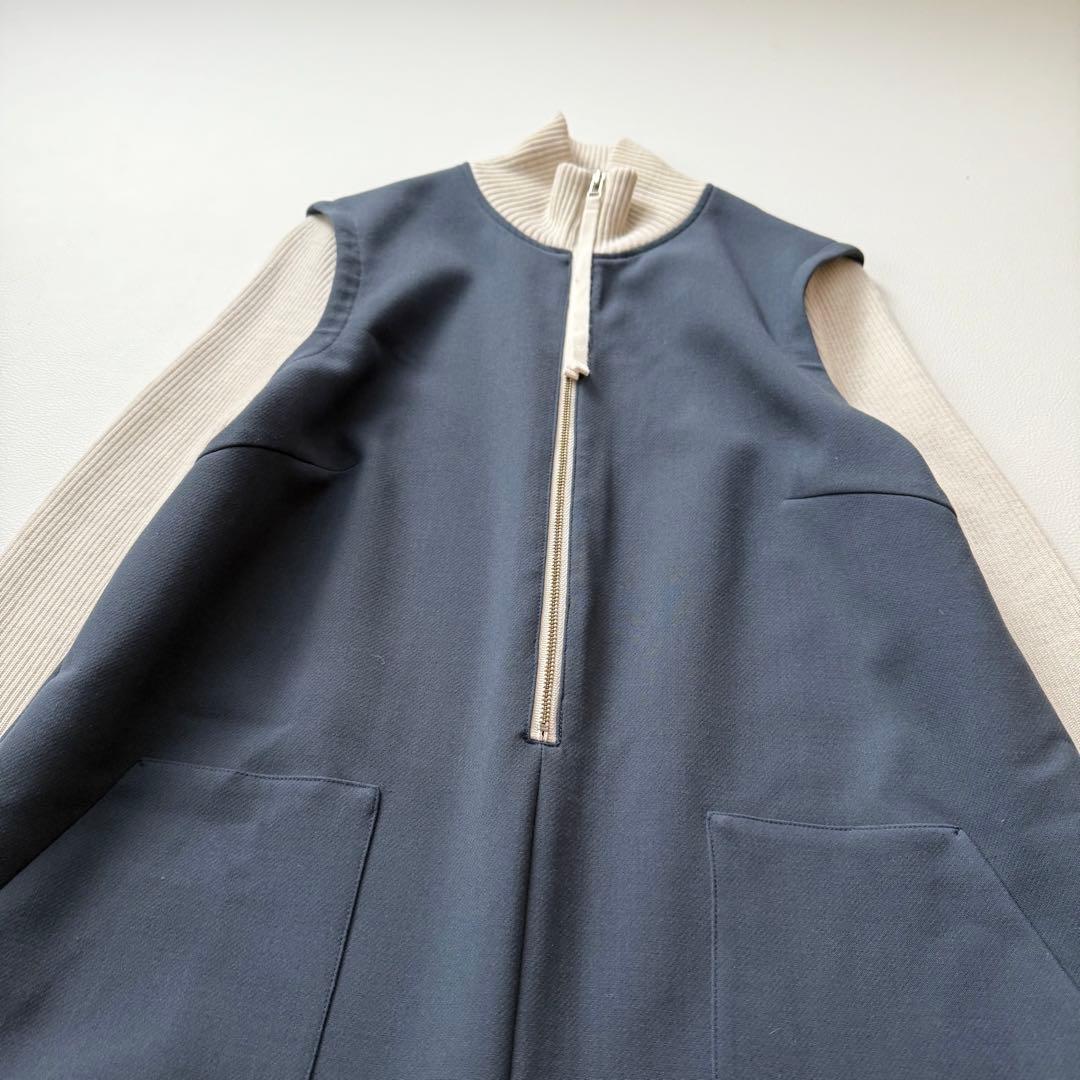 希少✨2022年✨エンフォルド　オールインワン　リブニット　ハイネック　異素材