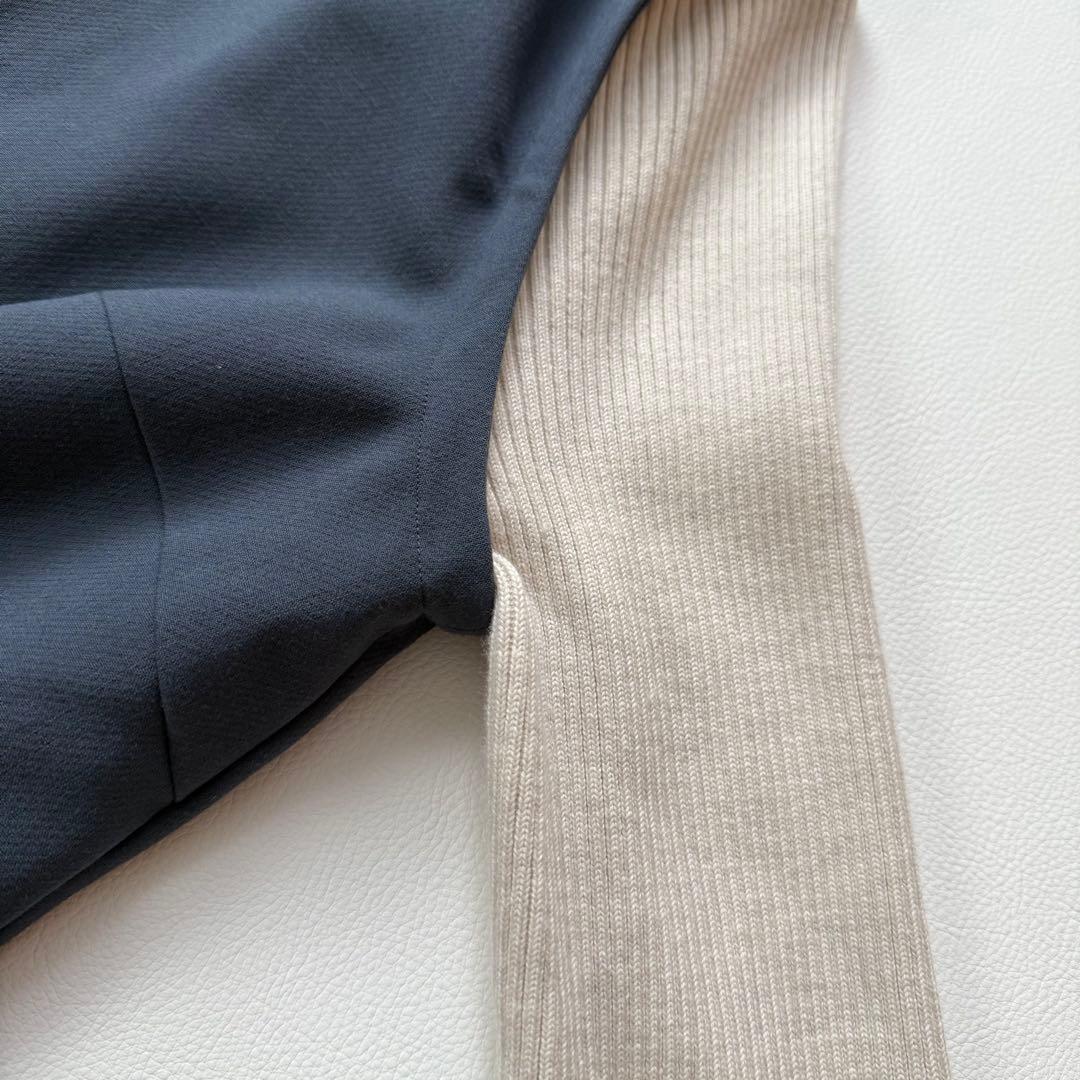 希少✨2022年✨エンフォルド　オールインワン　リブニット　ハイネック　異素材