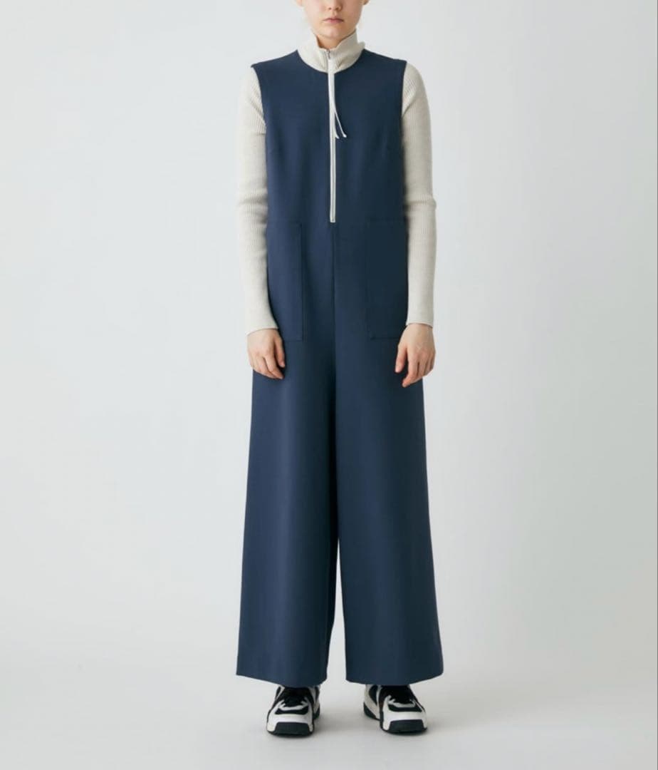 希少✨2022年✨エンフォルド　オールインワン　リブニット　ハイネック　異素材