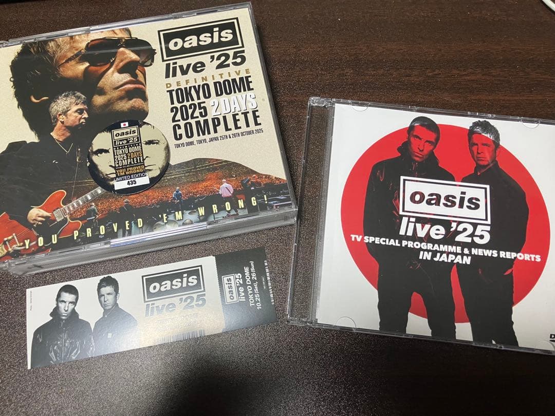 Oasis live '25 Definitive Tokyo特典付プレスCD