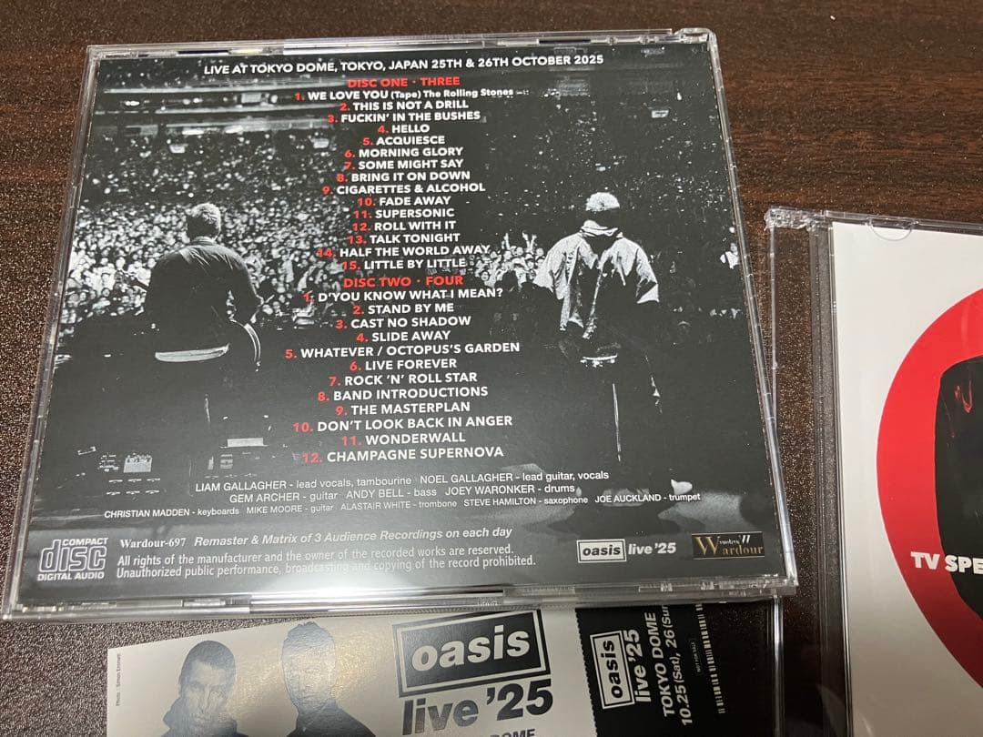 Oasis live '25 Definitive Tokyo特典付プレスCD