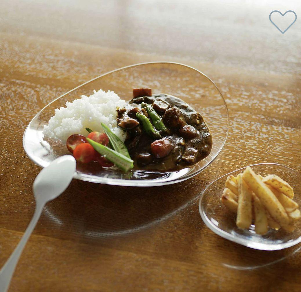 未使用　スガハラ　sghr　 変形プレート　プレート　ガラスプレート　2枚