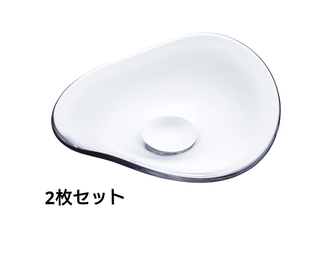 未使用　スガハラ　sghr　 変形プレート　プレート　ガラスプレート　2枚