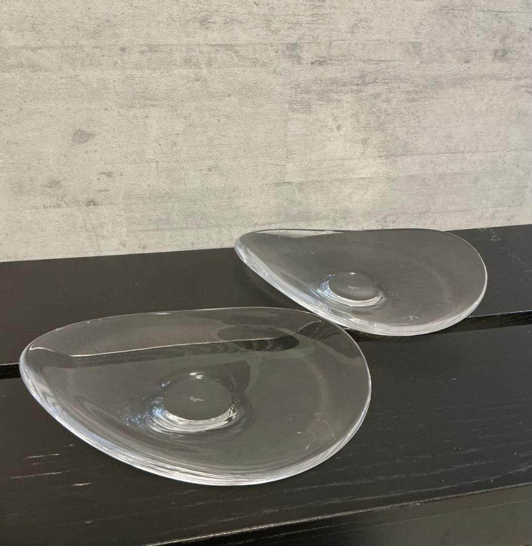 未使用　スガハラ　sghr　 変形プレート　プレート　ガラスプレート　2枚