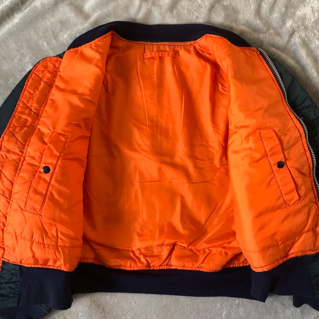 90s ALPHA MA-1フライトジャケット USA製 IDEAL XL 紺色