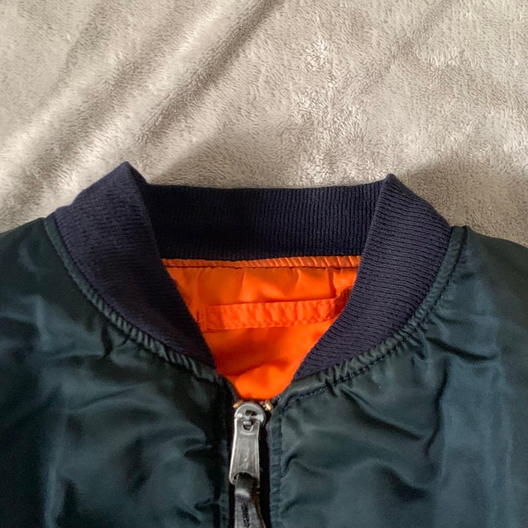 90s ALPHA MA-1フライトジャケット USA製 IDEAL XL 紺色