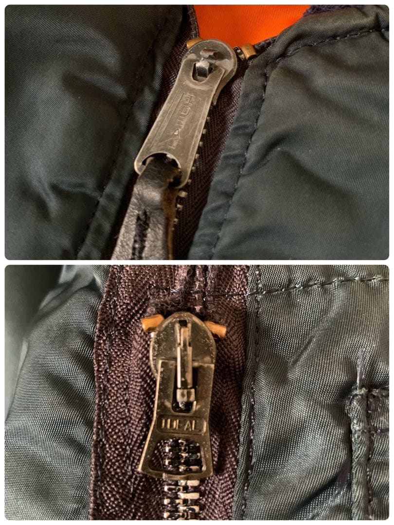 90s ALPHA MA-1フライトジャケット USA製 IDEAL XL 紺色